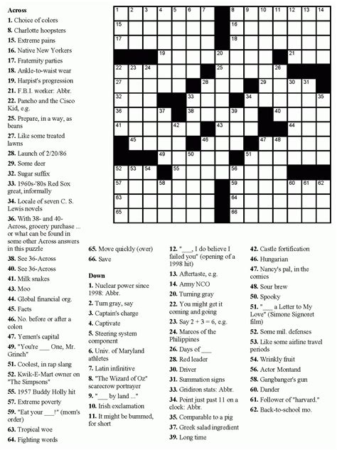 friday's creator crossword